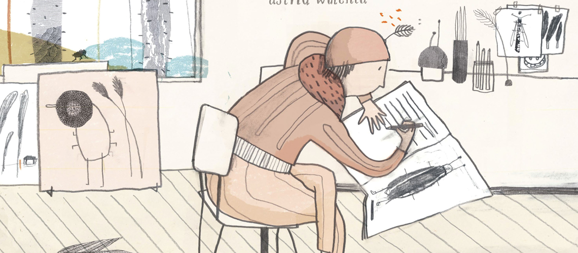 Grafik aus dem Buch: Madame Fafür zeichnet einen Käfer